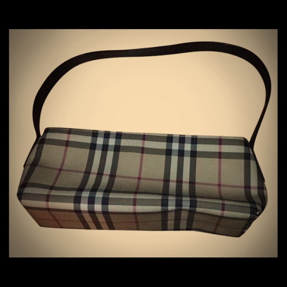 Burberry Plaid Shoulder Bag - Black, Gray, Red